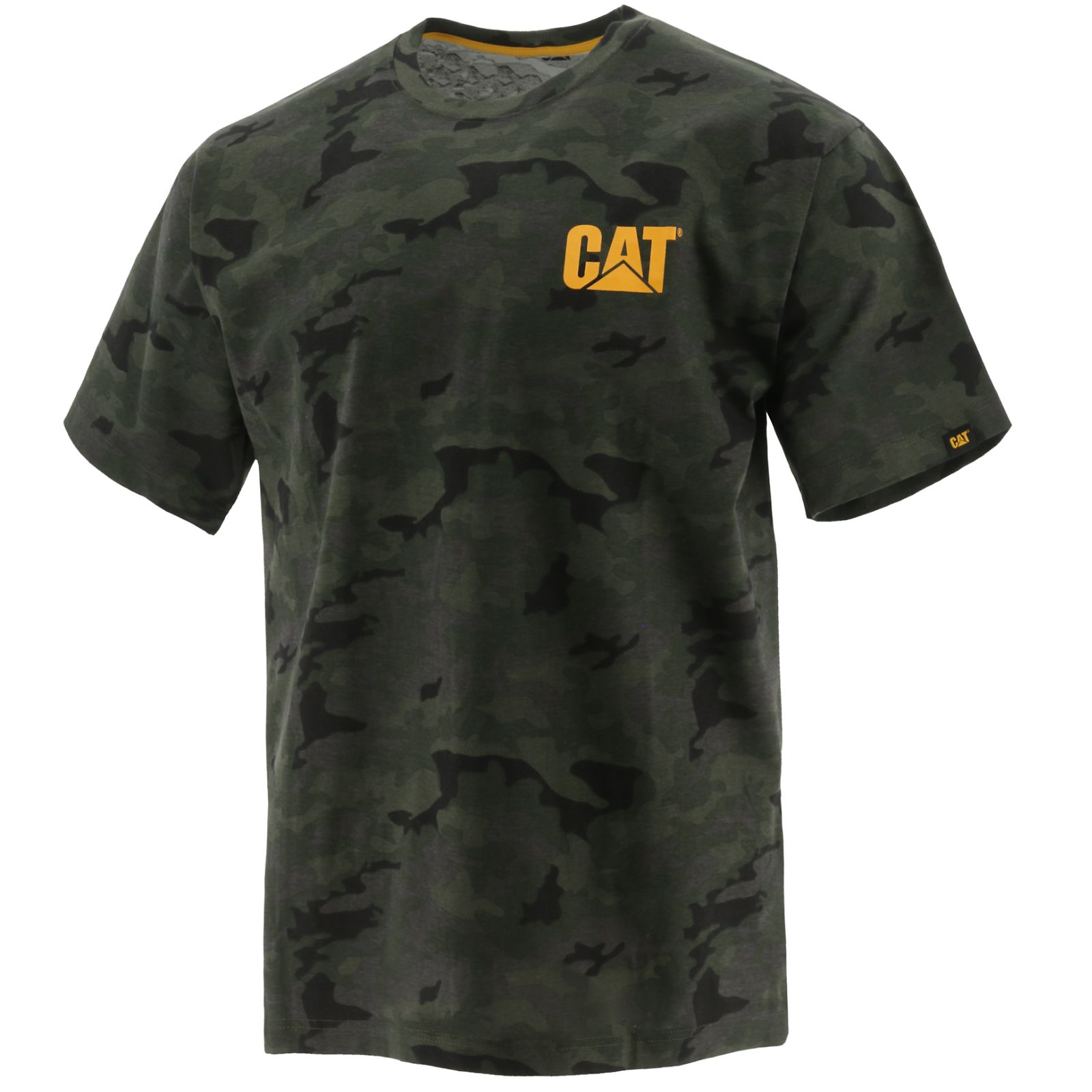 Caterpillar Clothing Pakistan - Caterpillar Trademark Mens T-Shirts Camo (743851-GKV)